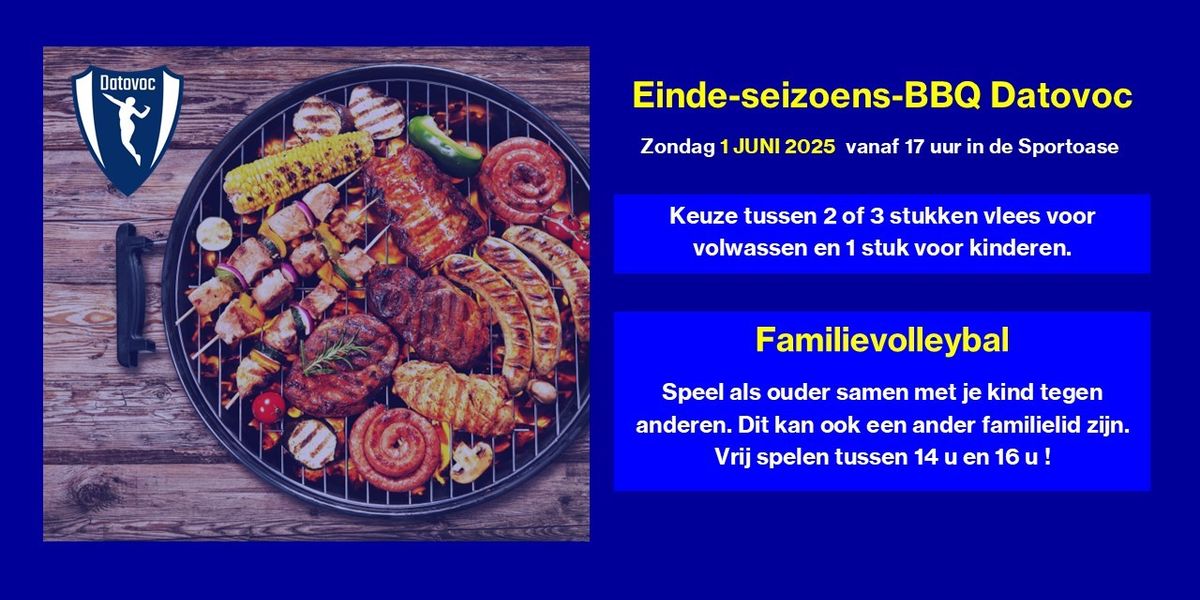 Einde-seizoens-BBQ Datovoc op  1 JUNI 2025